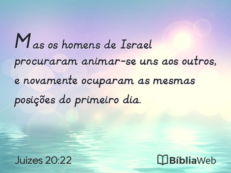 Juízes 20:22 em imagem para compartilhar
