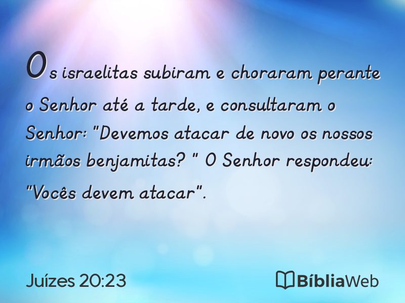 Juízes 20:23 em imagem para compartilhar