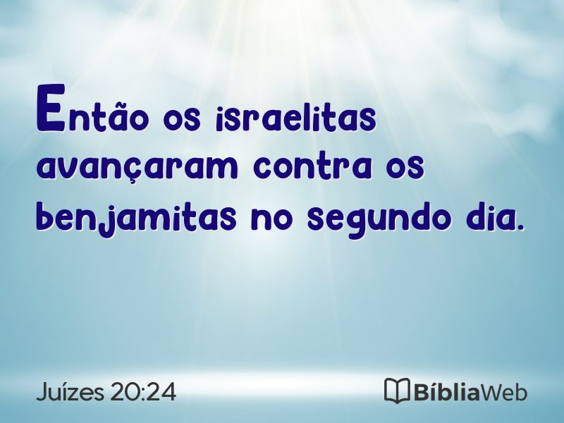 Juízes 20:24 em imagem para compartilhar