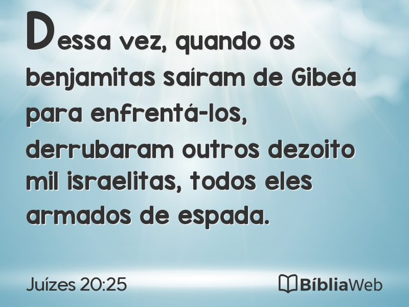 Juízes 20:25 em imagem para compartilhar