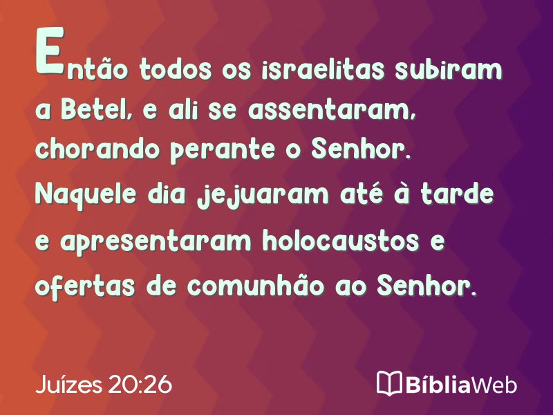 Juízes 20:26 em imagem para compartilhar