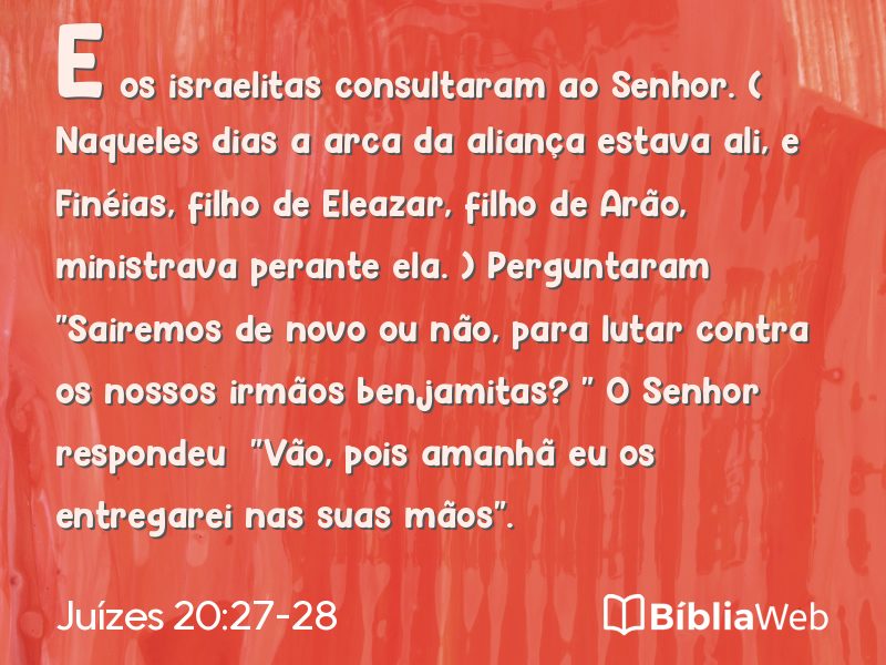 Juízes 20:27-28 em imagem para compartilhar
