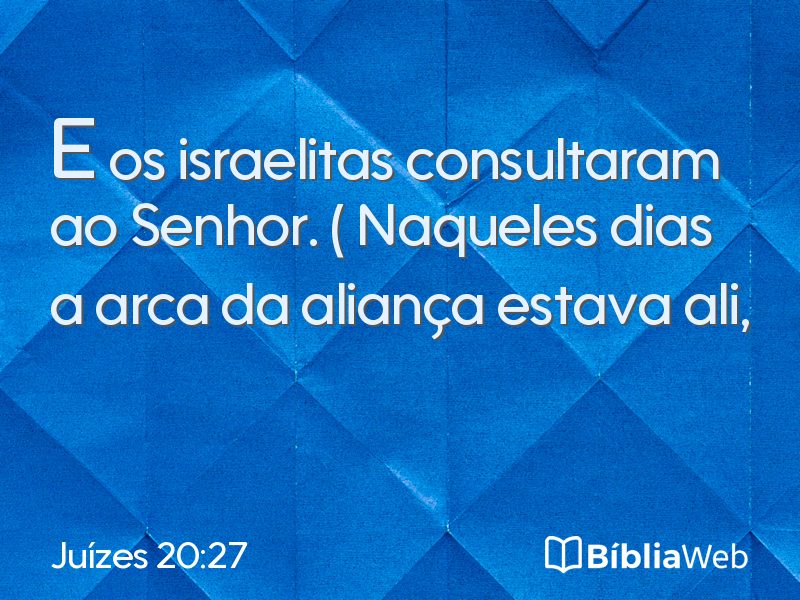 Juízes 20:27 em imagem para compartilhar