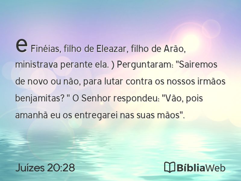 Juízes 20:28 em imagem para compartilhar