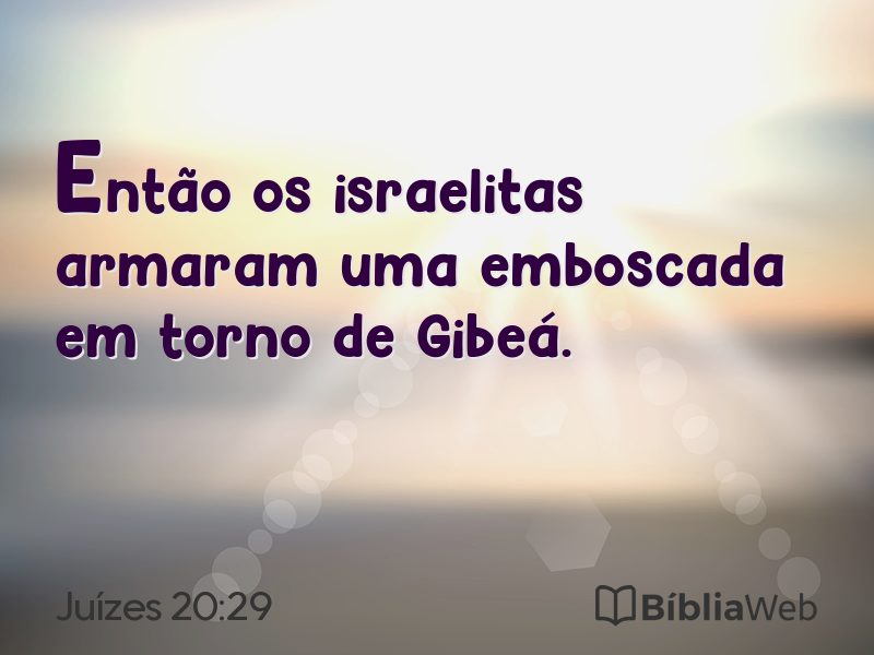 Juízes 20:29 em imagem para compartilhar