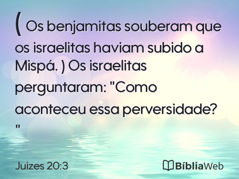 Juízes 20:3 em imagem para compartilhar