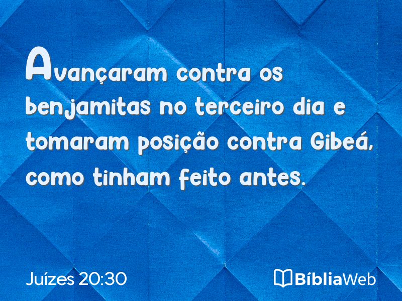 Juízes 20:30 em imagem para compartilhar