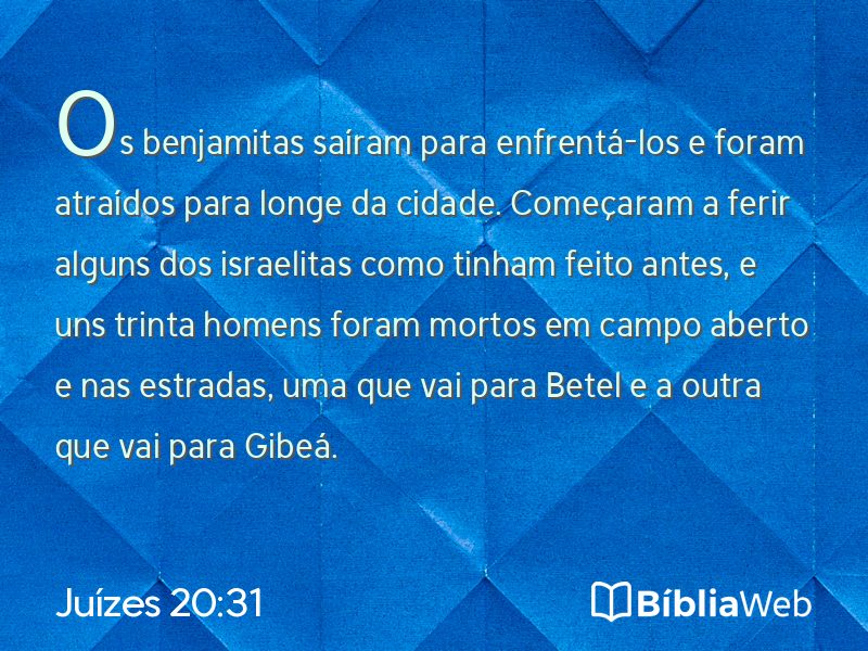 Juízes 20:31 em imagem para compartilhar
