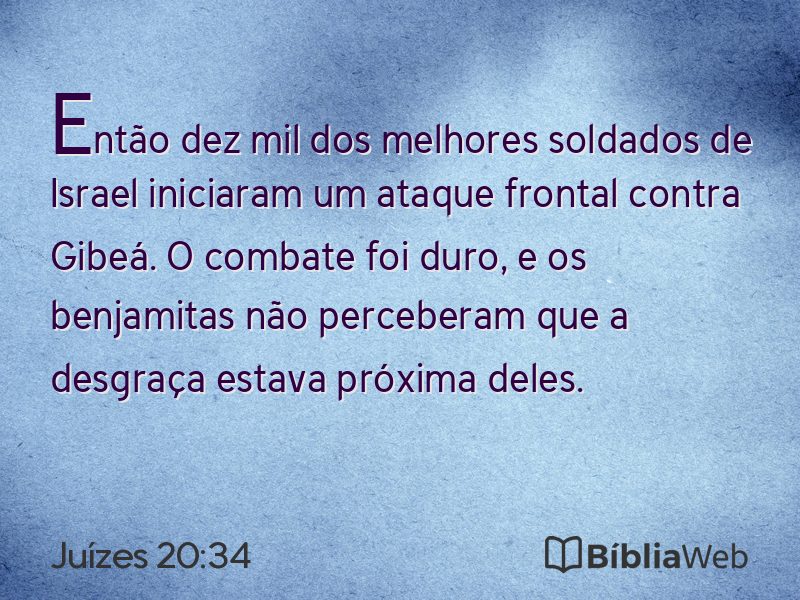 Juízes 20:34 em imagem para compartilhar