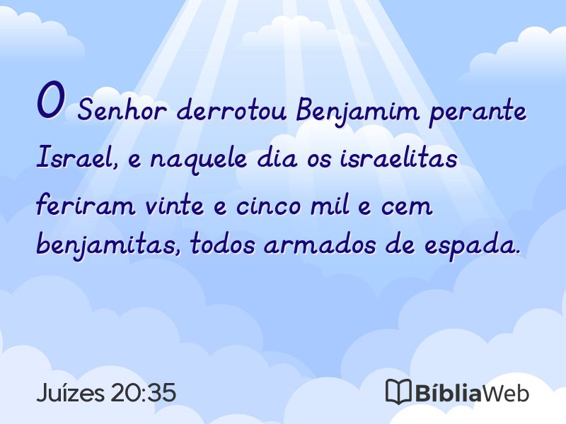 Juízes 20:35 em imagem para compartilhar