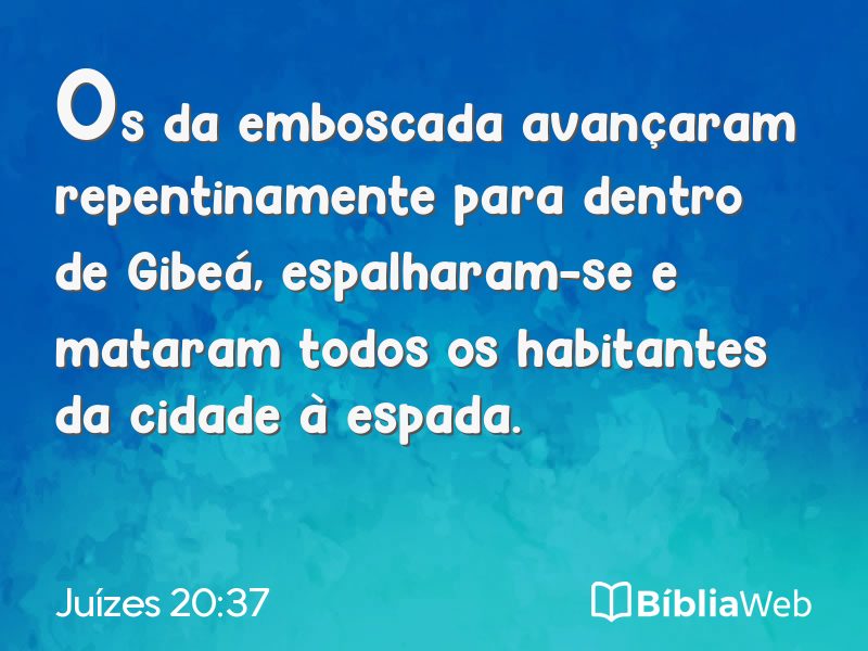 Juízes 20:37 em imagem para compartilhar