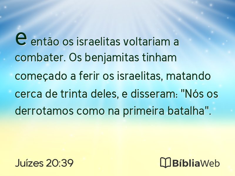 Juízes 20:39 em imagem para compartilhar