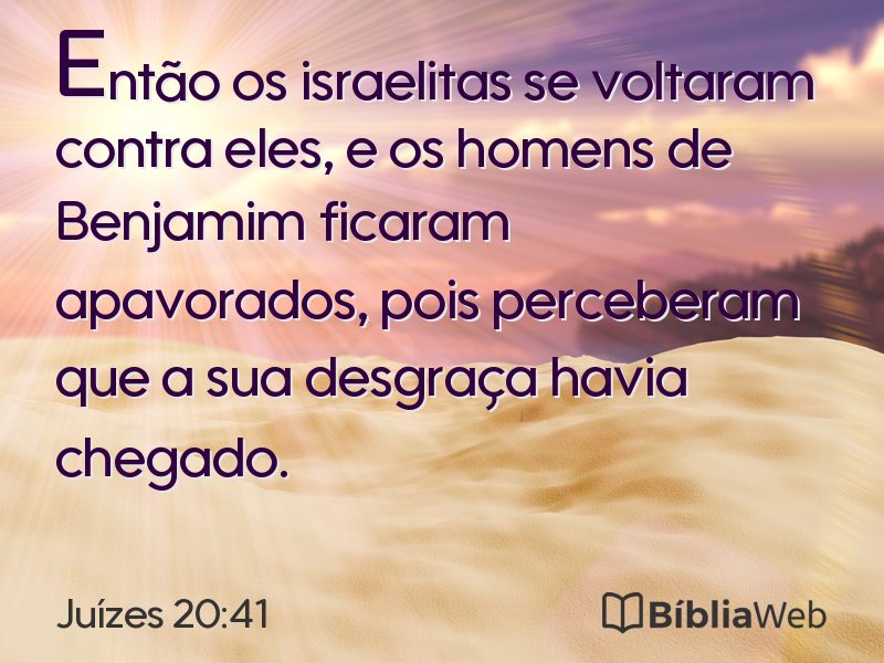 Juízes 20:41 em imagem para compartilhar