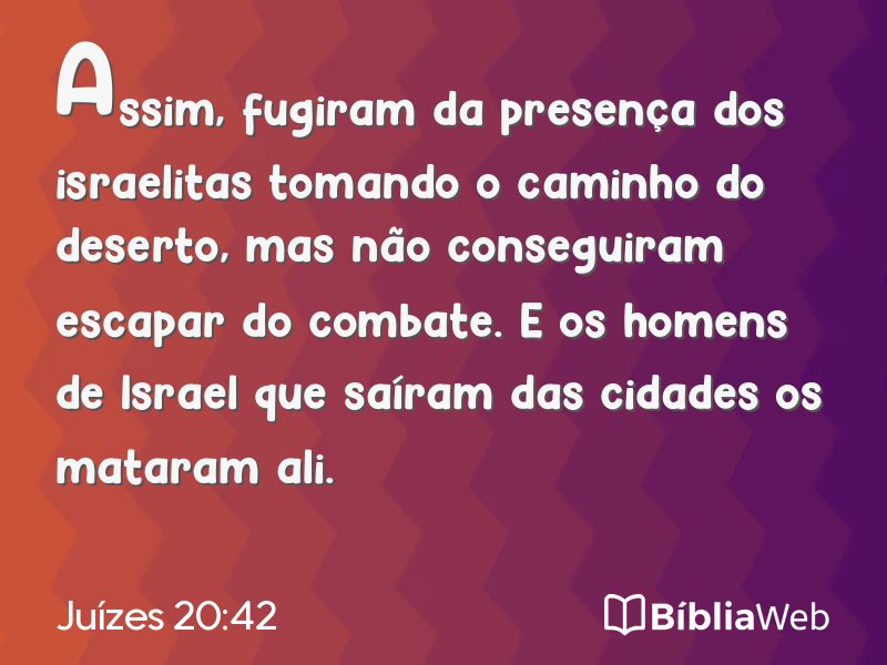 Juízes 20:42 em imagem para compartilhar