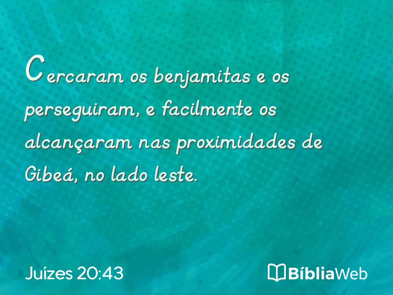 Juízes 20:43 em imagem para compartilhar