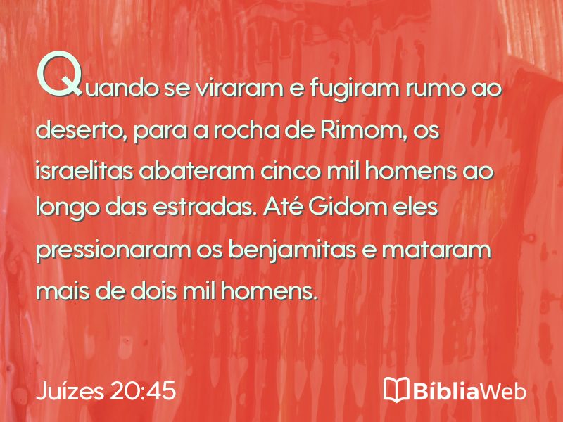 Juízes 20:45 em imagem para compartilhar