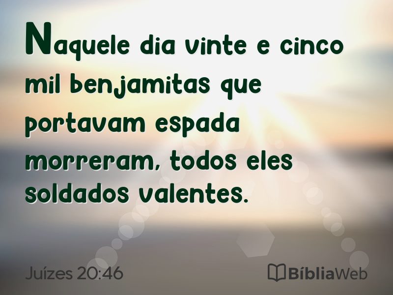 Juízes 20:46 em imagem para compartilhar