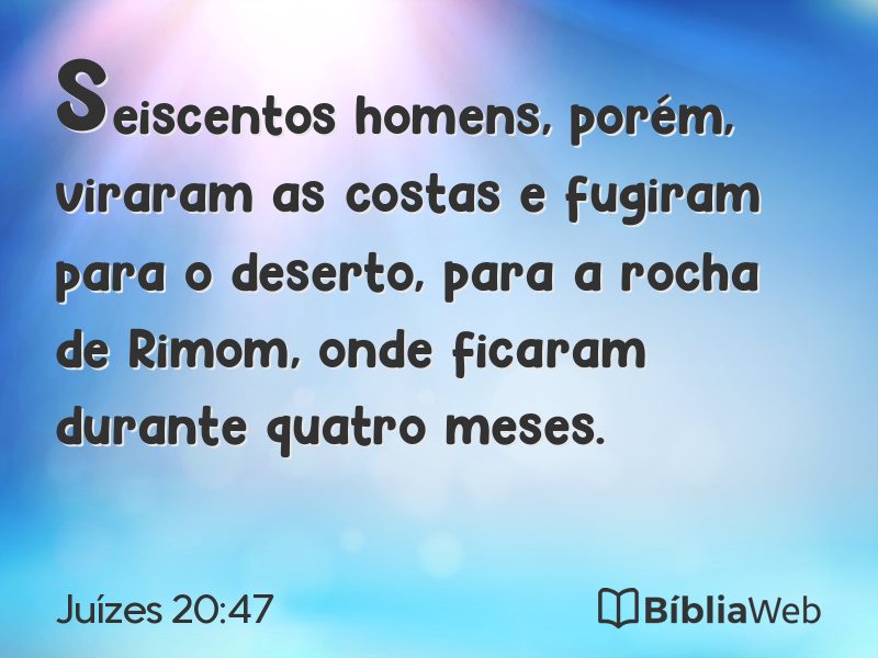 Juízes 20:47 em imagem para compartilhar