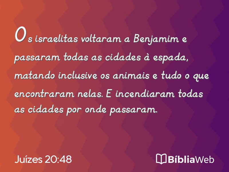 Juízes 20:48 em imagem para compartilhar
