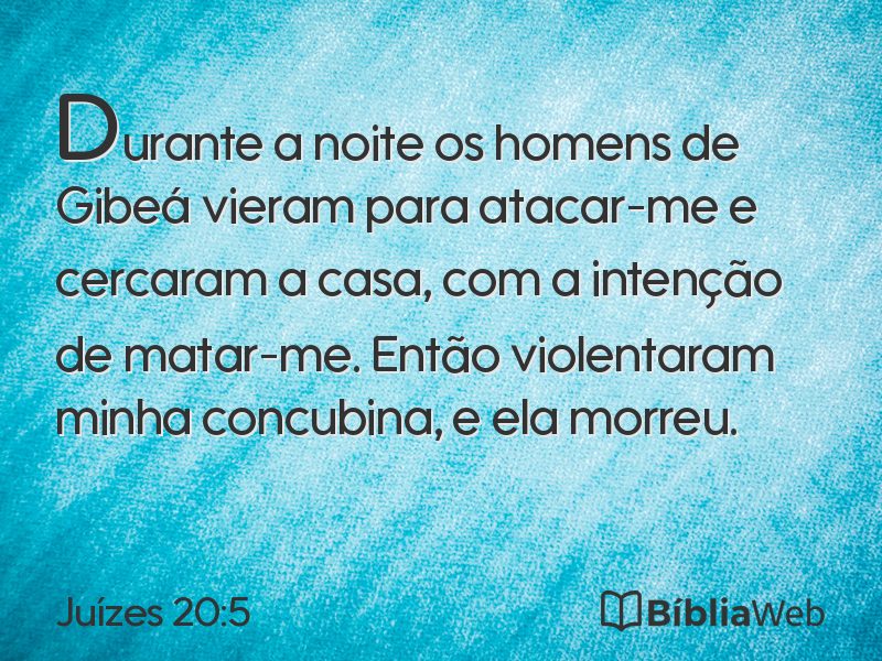 Juízes 20:5 em imagem para compartilhar