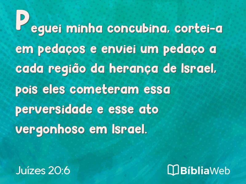 Juízes 20:6 em imagem para compartilhar