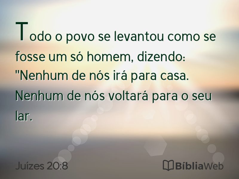 Juízes 20:8 em imagem para compartilhar
