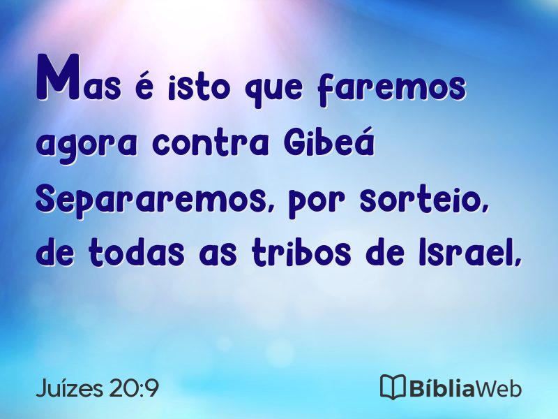 Juízes 20:9 em imagem para compartilhar
