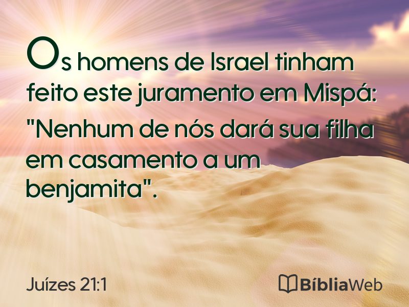 Juízes 21:1 em imagem para compartilhar