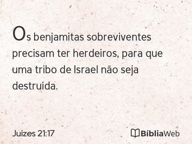 Juízes 21:17 em imagem para compartilhar