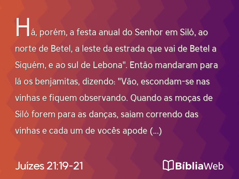 Juízes 21:19-21 em imagem para compartilhar