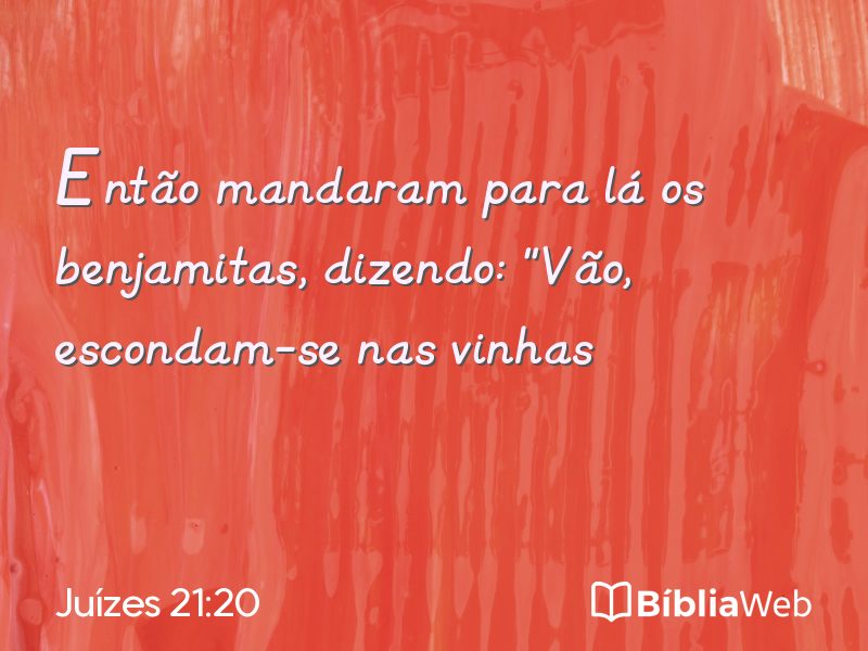 Juízes 21:20 em imagem para compartilhar