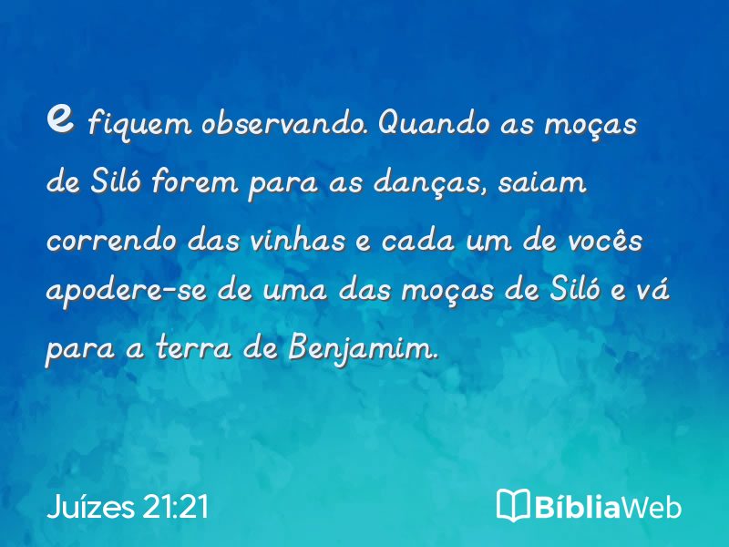 Juízes 21:21 em imagem para compartilhar