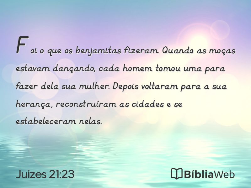 Juízes 21:23 em imagem para compartilhar