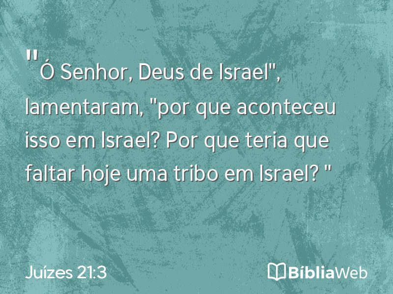 Juízes 21:3 em imagem para compartilhar