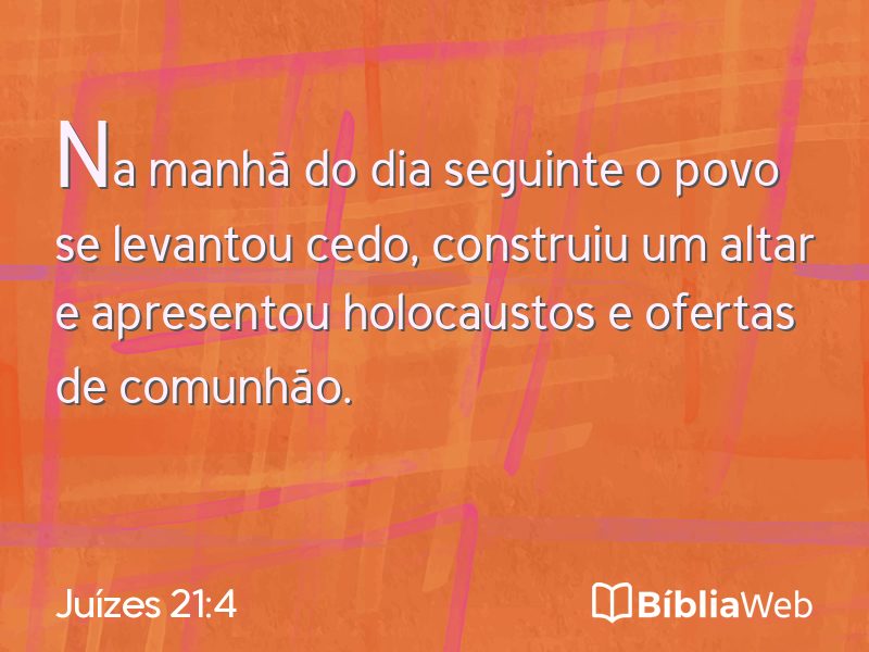 Juízes 21:4 em imagem para compartilhar