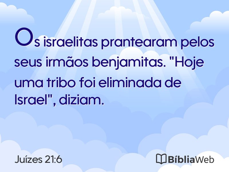 Juízes 21:6 em imagem para compartilhar