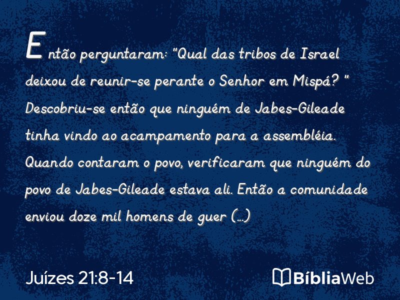 Juízes 21:8-14 em imagem para compartilhar