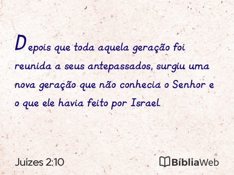 Juízes 2:10 em imagem para compartilhar