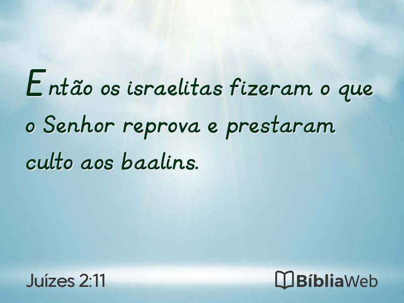 Juízes 2:11 em imagem para compartilhar