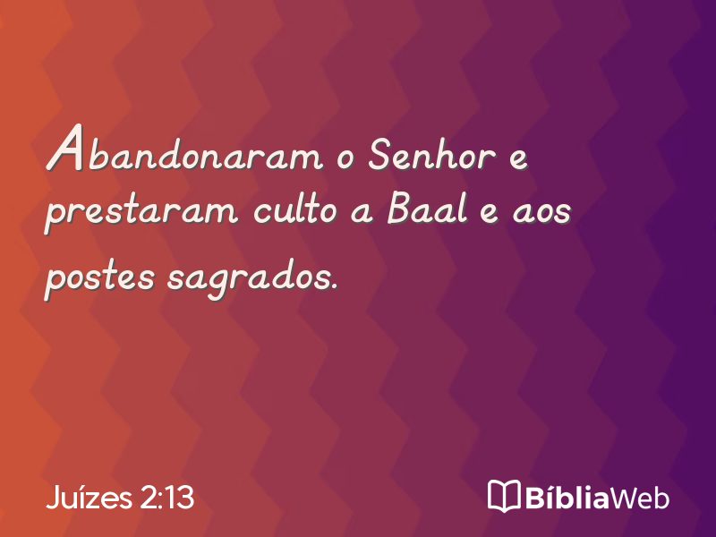 Juízes 2:13 em imagem para compartilhar