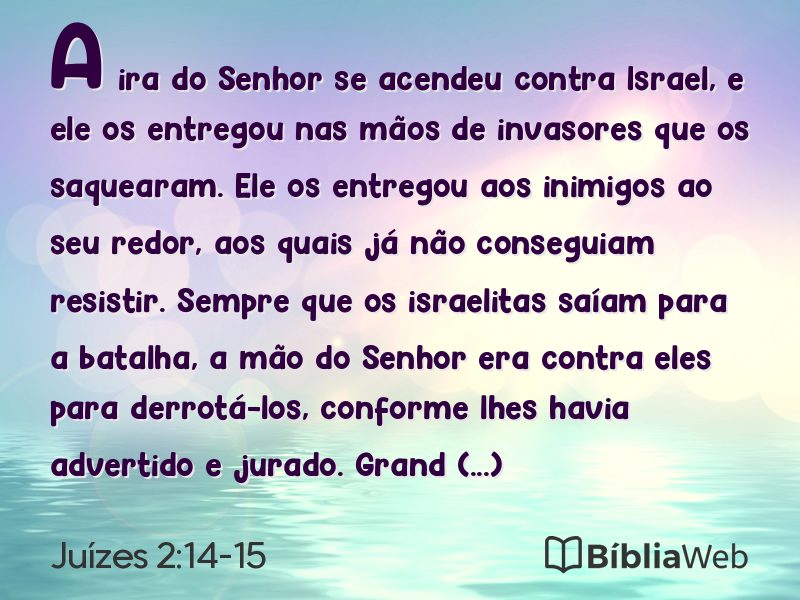 Juízes 2:14-15 em imagem para compartilhar