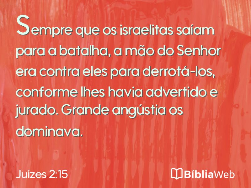 Juízes 2:15 em imagem para compartilhar