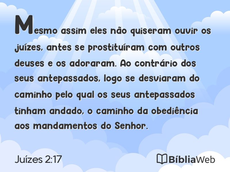 Juízes 2:17 em imagem para compartilhar