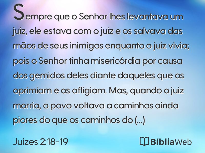 Juízes 2:18-19 em imagem para compartilhar