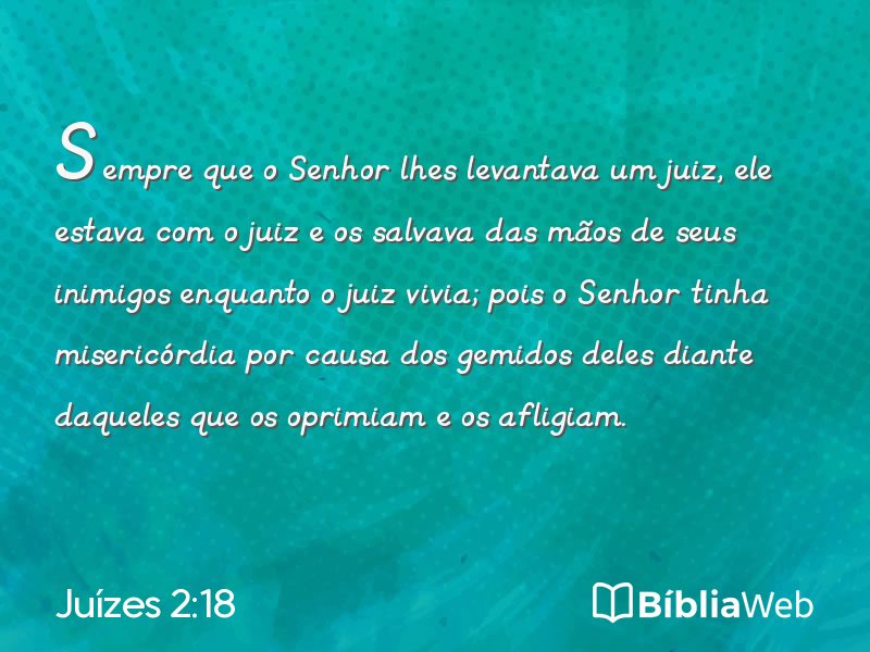 Juízes 2:18 em imagem para compartilhar