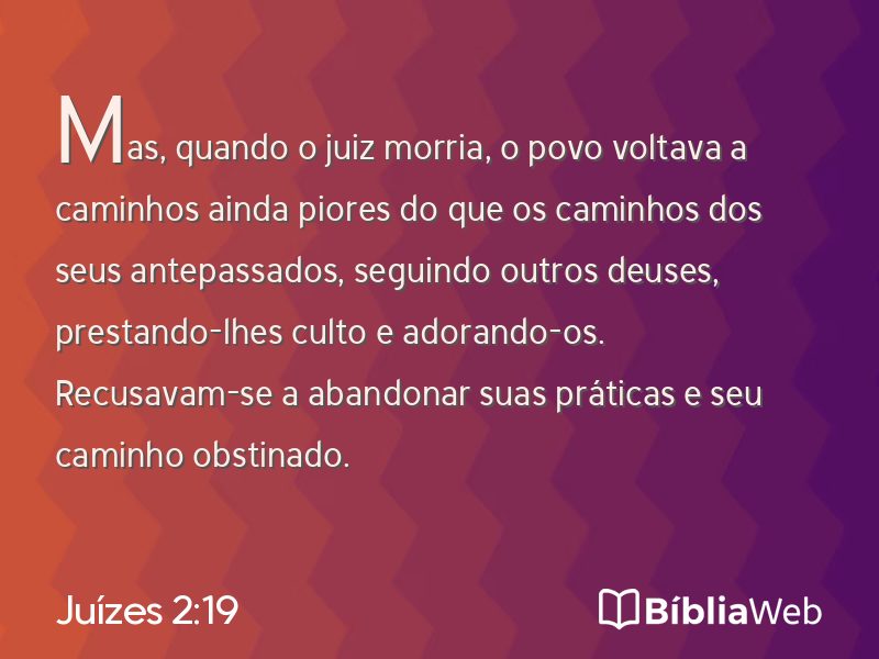 Juízes 2:19 em imagem para compartilhar