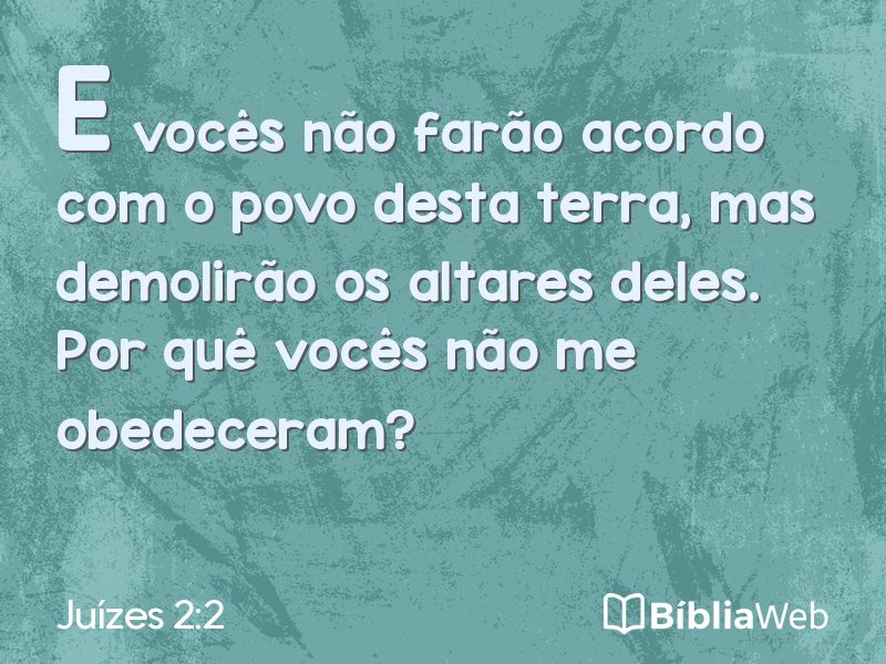 Juízes 2:2 em imagem para compartilhar