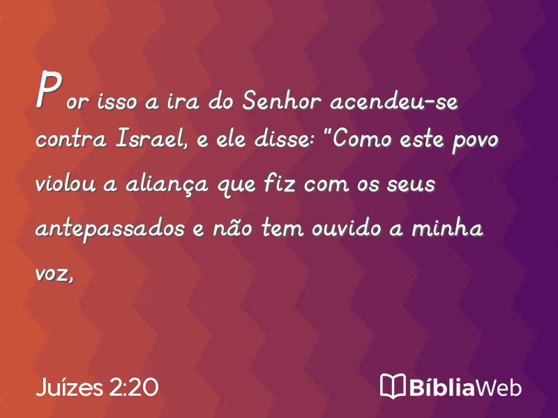 Juízes 2:20 em imagem para compartilhar
