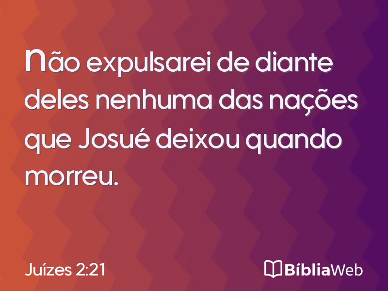 Juízes 2:21 em imagem para compartilhar
