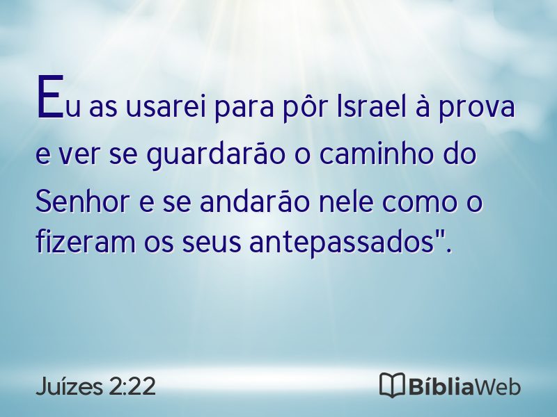 Juízes 2:22 em imagem para compartilhar